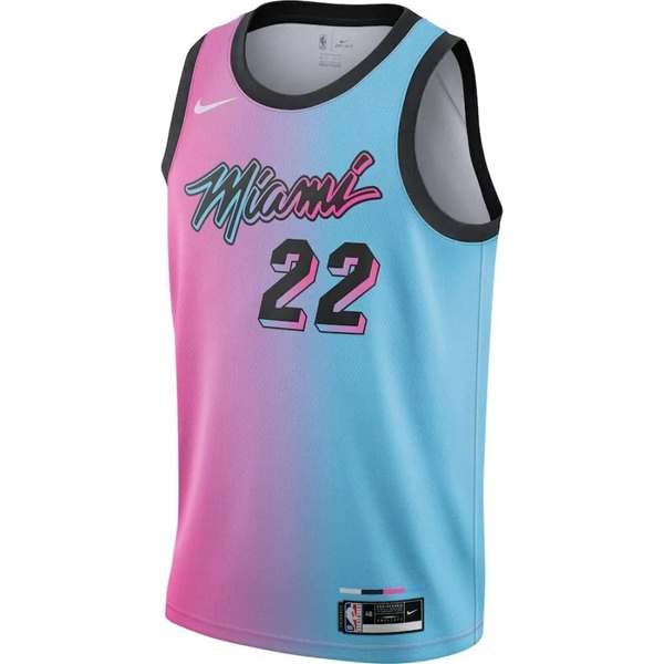 Regata NBA Miami Heat 20/21 BUTLER 22 Roxa e Azul - City Edition