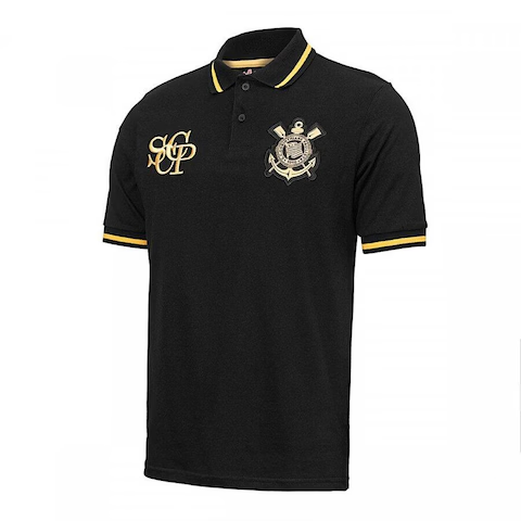 Camisa Timão Polo Retrô Gol Ouro