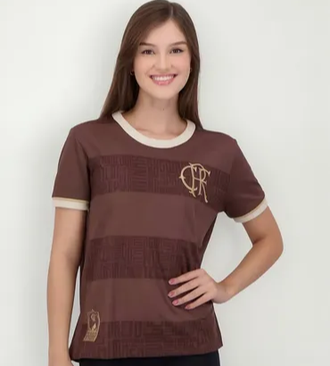Camisa Flamengo Identidade Marrom Feminina