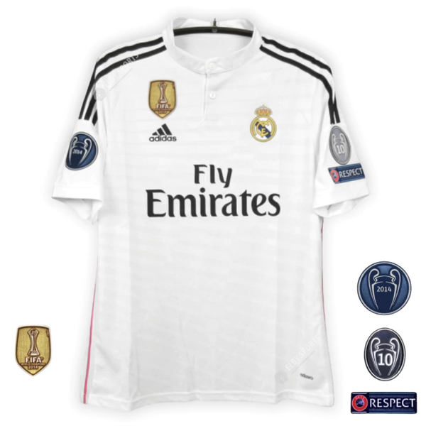 Camisa Real Madrid RETRÔ 14/15 Com patchs